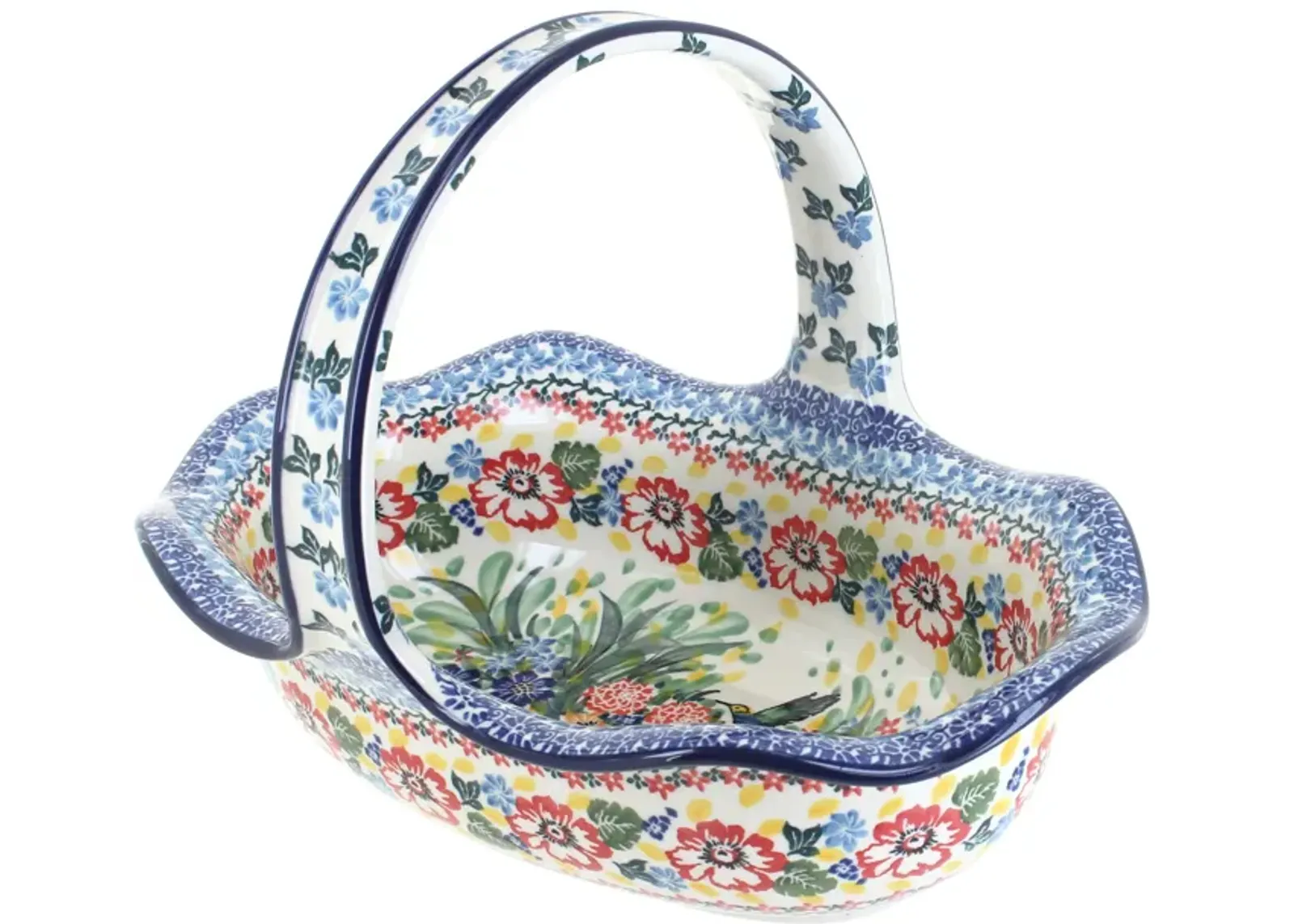 Blue Rose Polish Pottery Eliza Basket