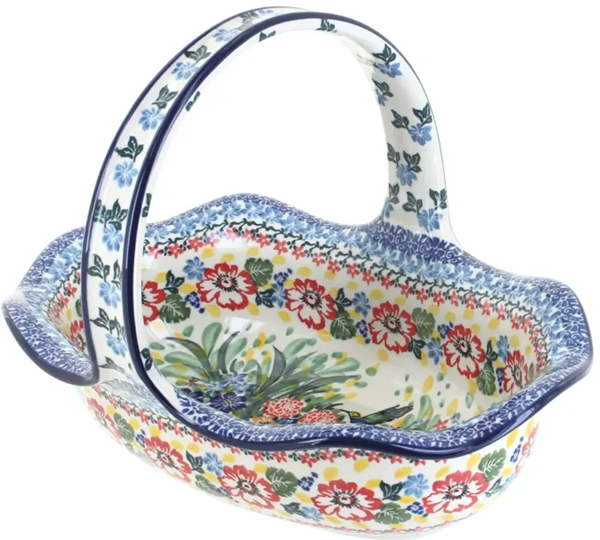 Blue Rose Polish Pottery Eliza Basket