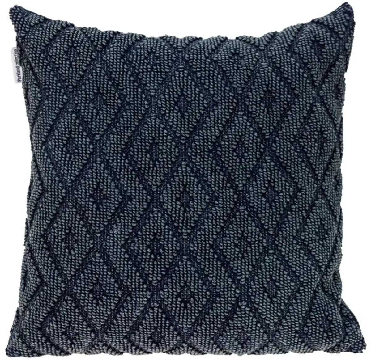 18" Blue Transitional Diamond Patterned Throw Pillow