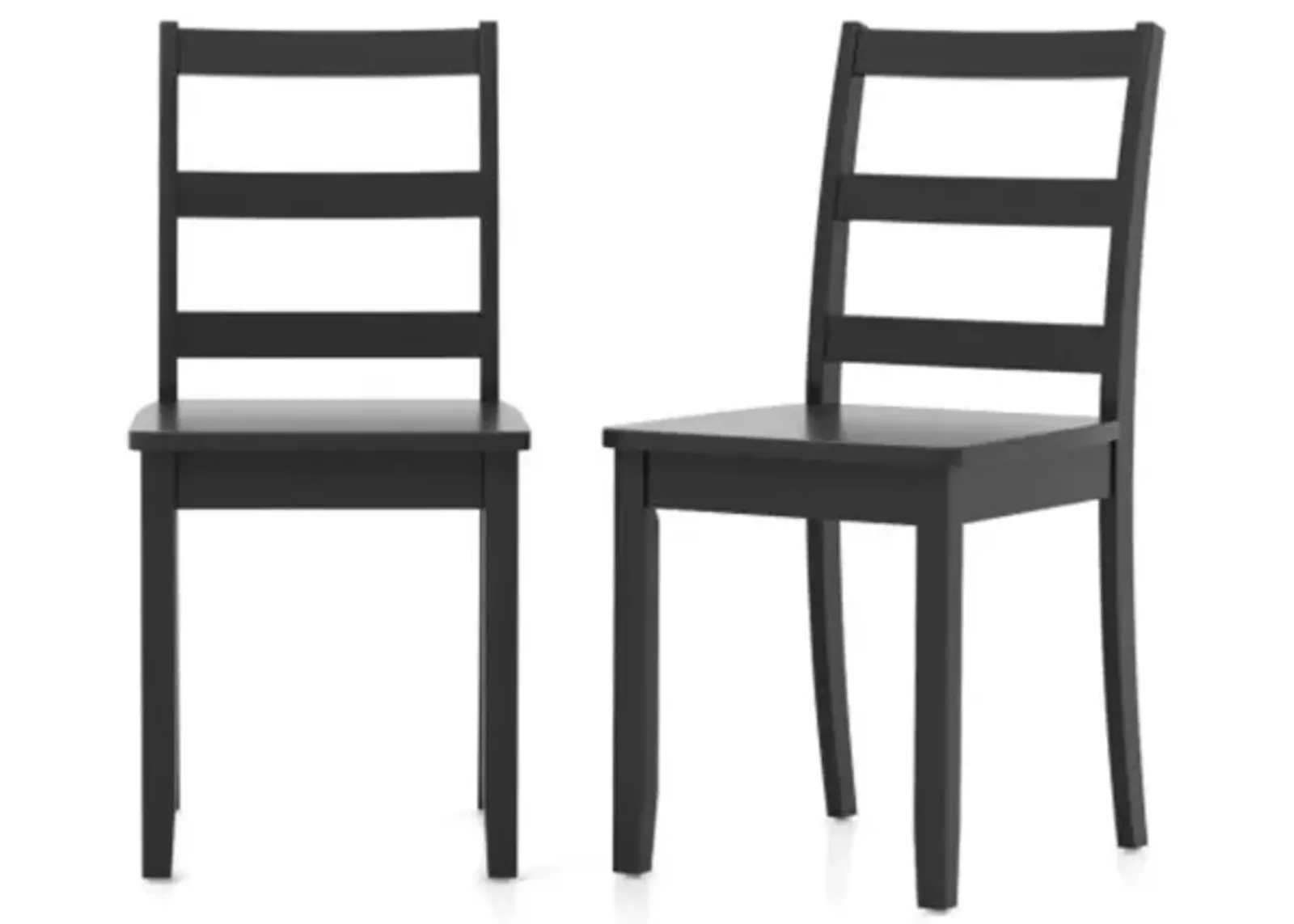 Hivvago Set of 2 Wood Dining Chairs with Solid Rubber Wood Legs