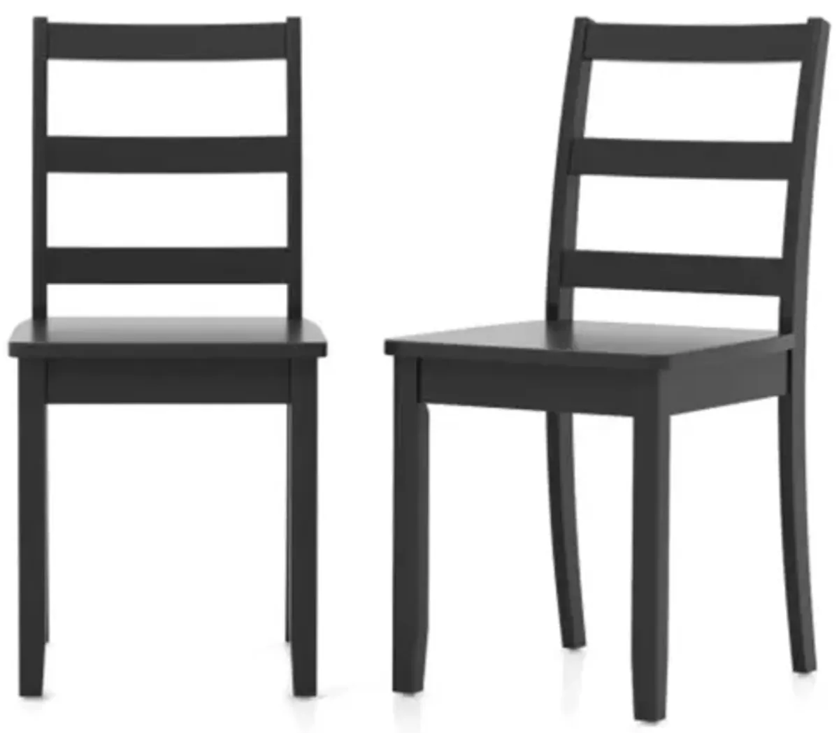 Hivvago Set of 2 Wood Dining Chairs with Solid Rubber Wood Legs