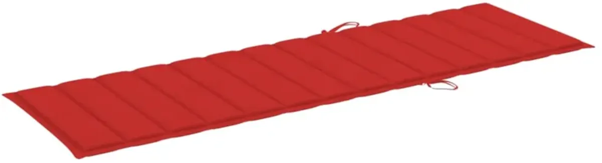 vidaXL Sun Lounger Cushion Red 78.7"x23.6"x1.6" Fabric