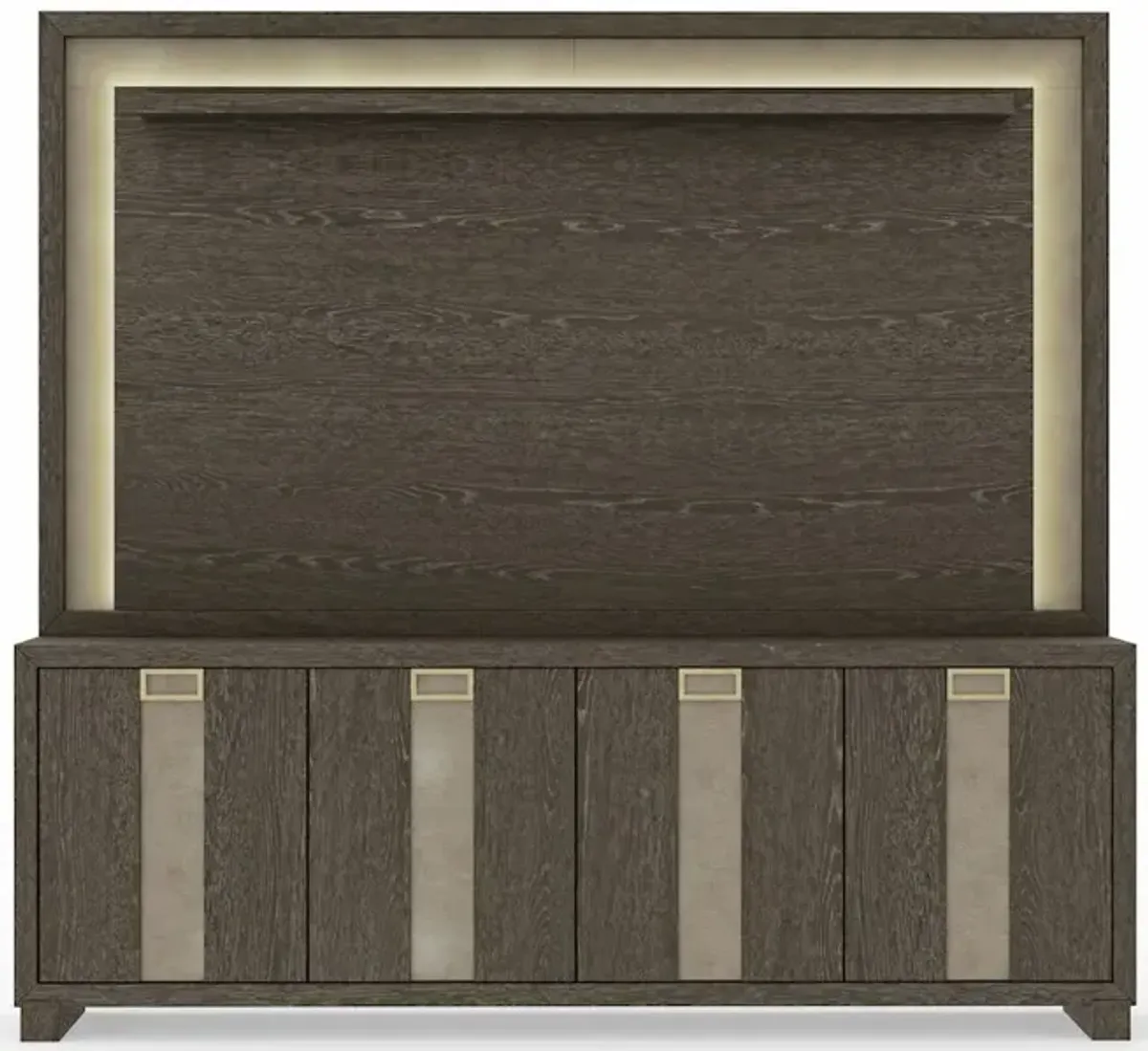 Parker House Furniture Parker House Ascent 90 in. TV Console with Hutch and Back Panel