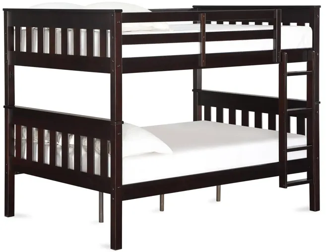 DHP Hurley Full-Over-Full Wood Bunk Bed with USB Port