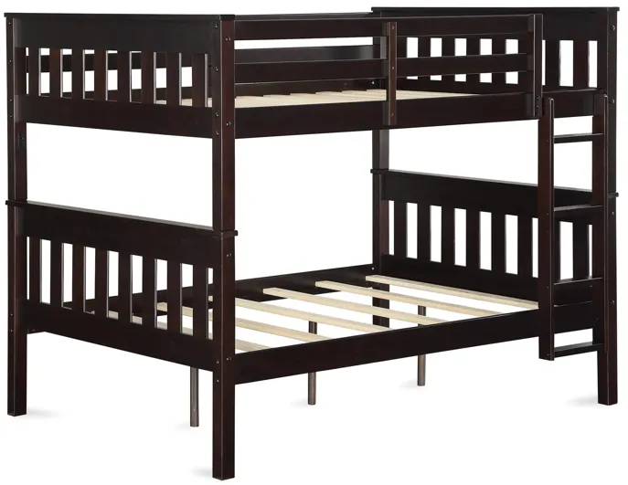 DHP Hurley Full-Over-Full Wood Bunk Bed with USB Port