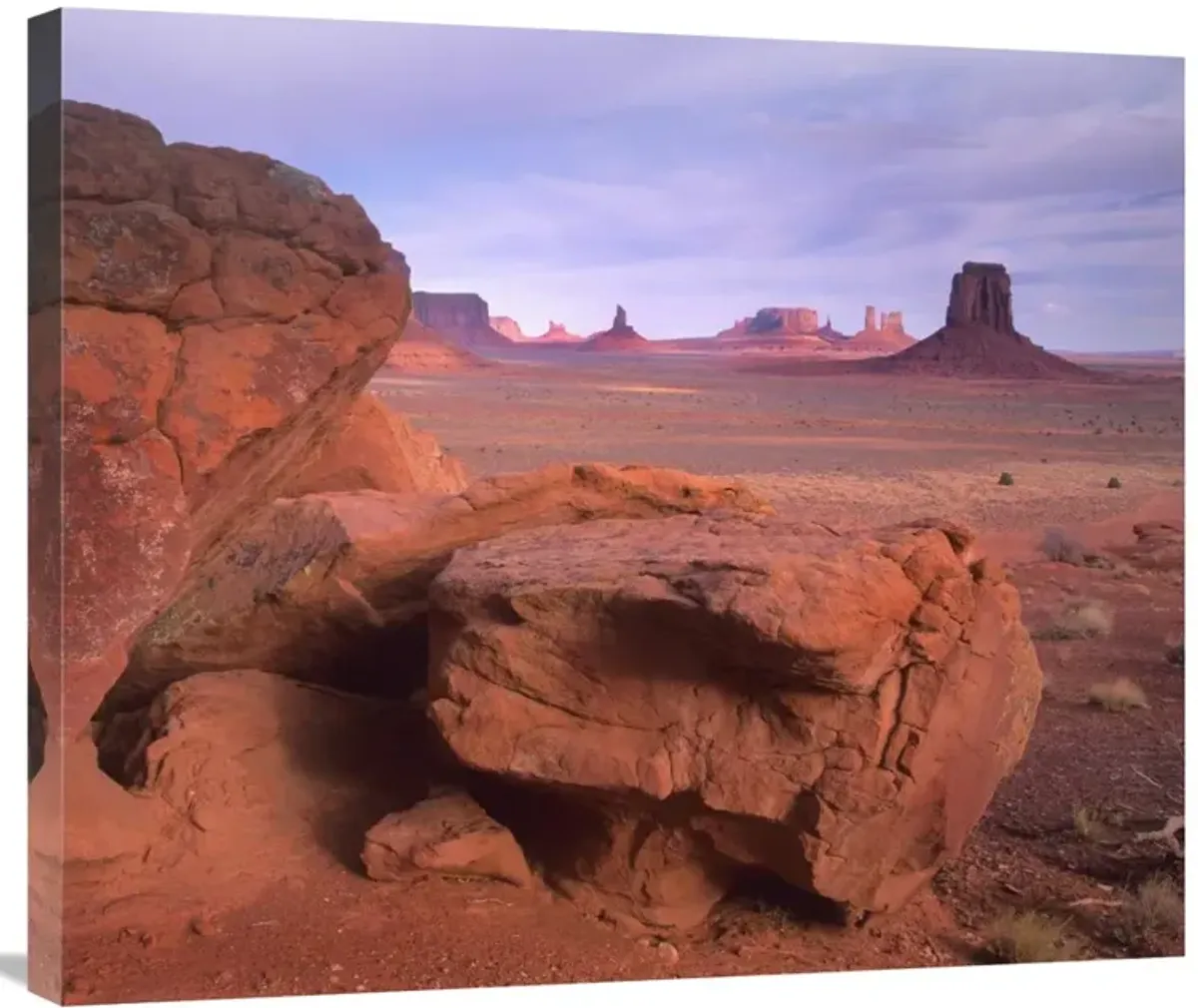 Mittens, North Window, Monument Valley, Arizona-Canvas Art-30x25.5