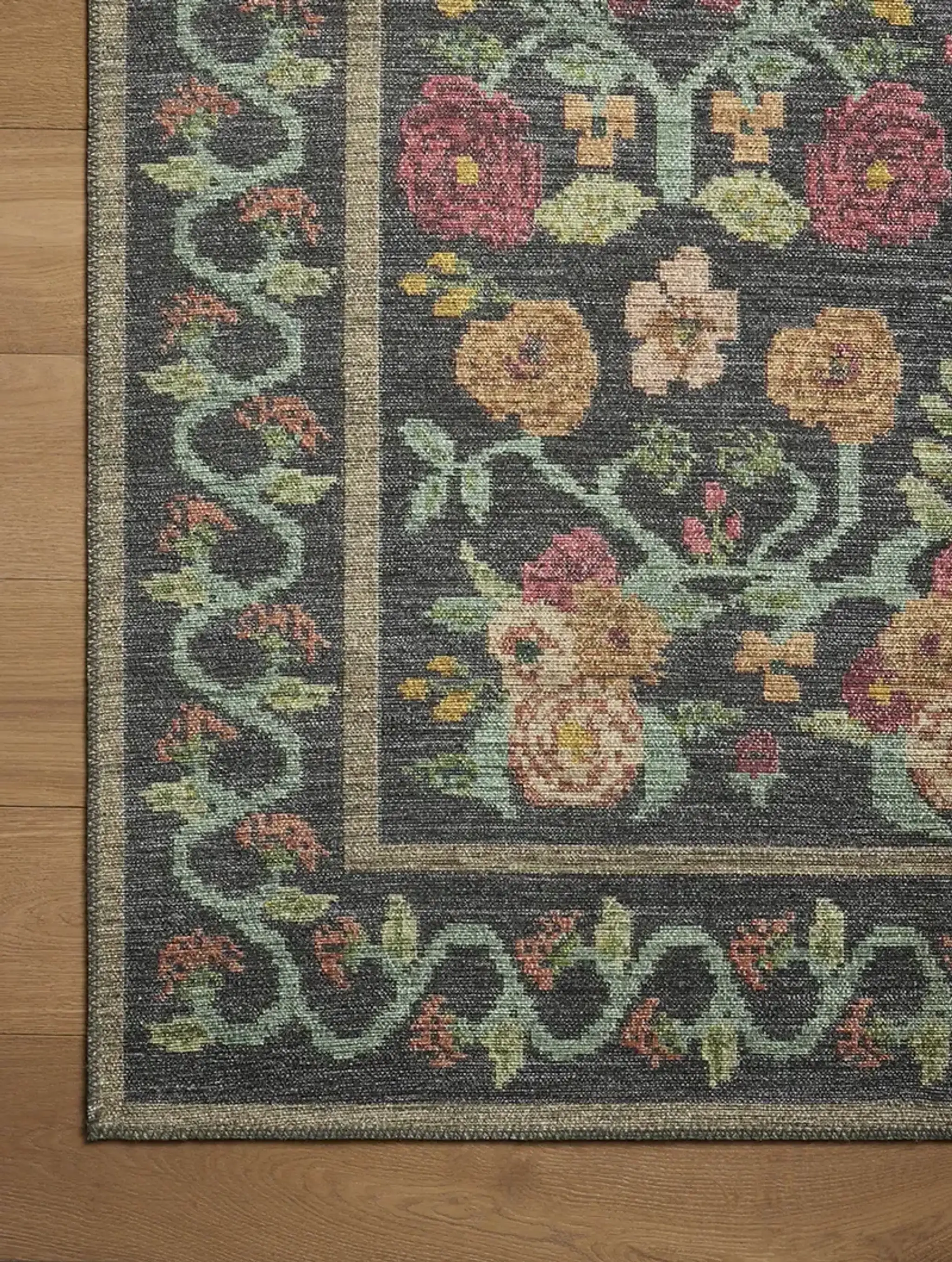 Rosa Rsa 01 Black 76 X 96 Rug By Rifle Paper Co Mathis Home | Furniture.com