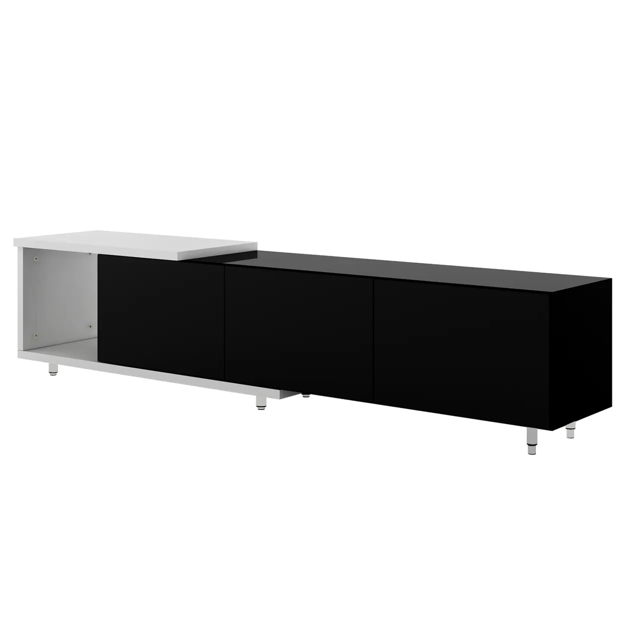 Modern, Stylish TV Stand TV Cabinet for 80+inch TV, Black