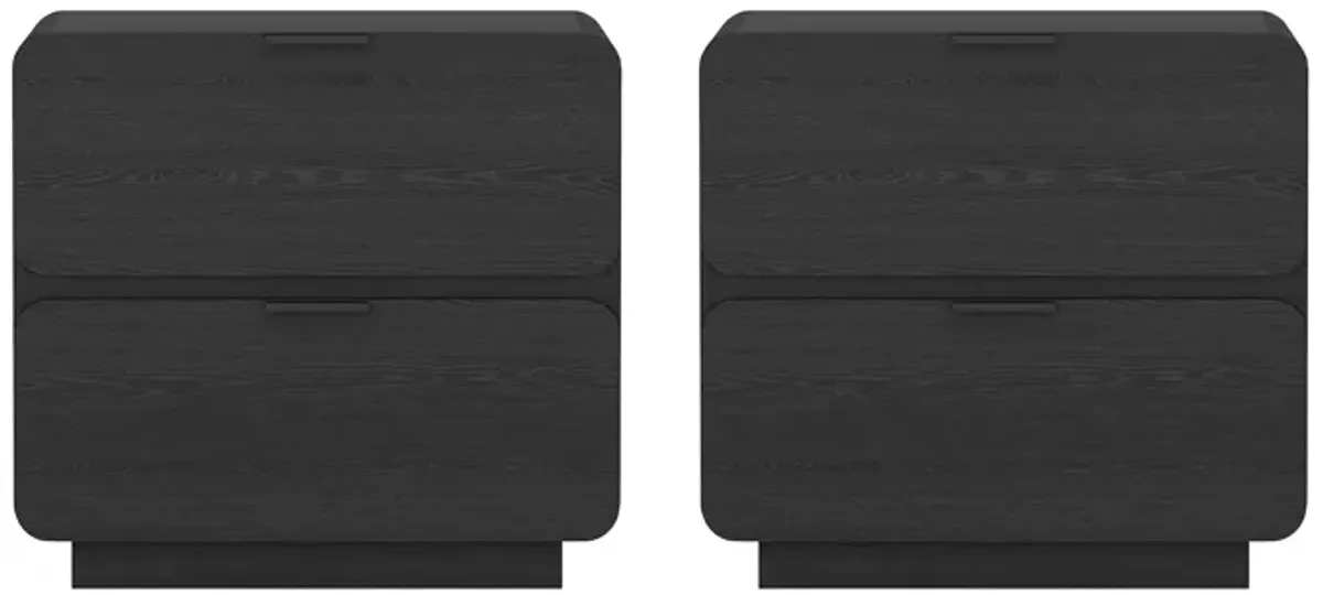 Chrystie Black Nightstand (Set of 2)