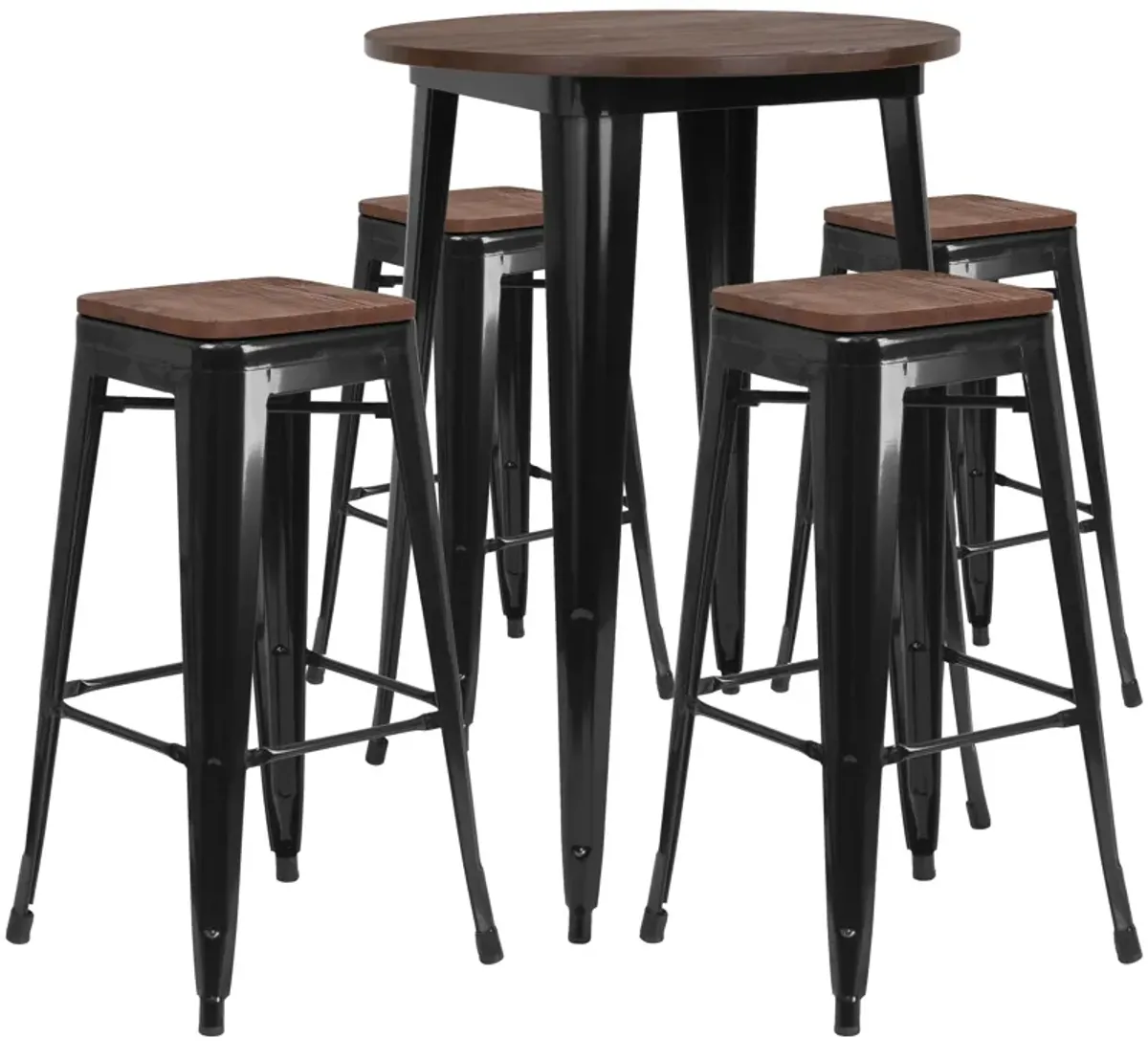 Metal/Wood Colorful Bar Table and Stool Sets