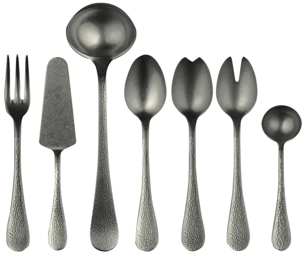 Epoque 7-Piece Serving Set in Pewter Black Gold