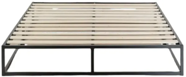Hivvago Queen size Modern 10-inch Low Profile Metal Platform Bed Frame with Wood Slats