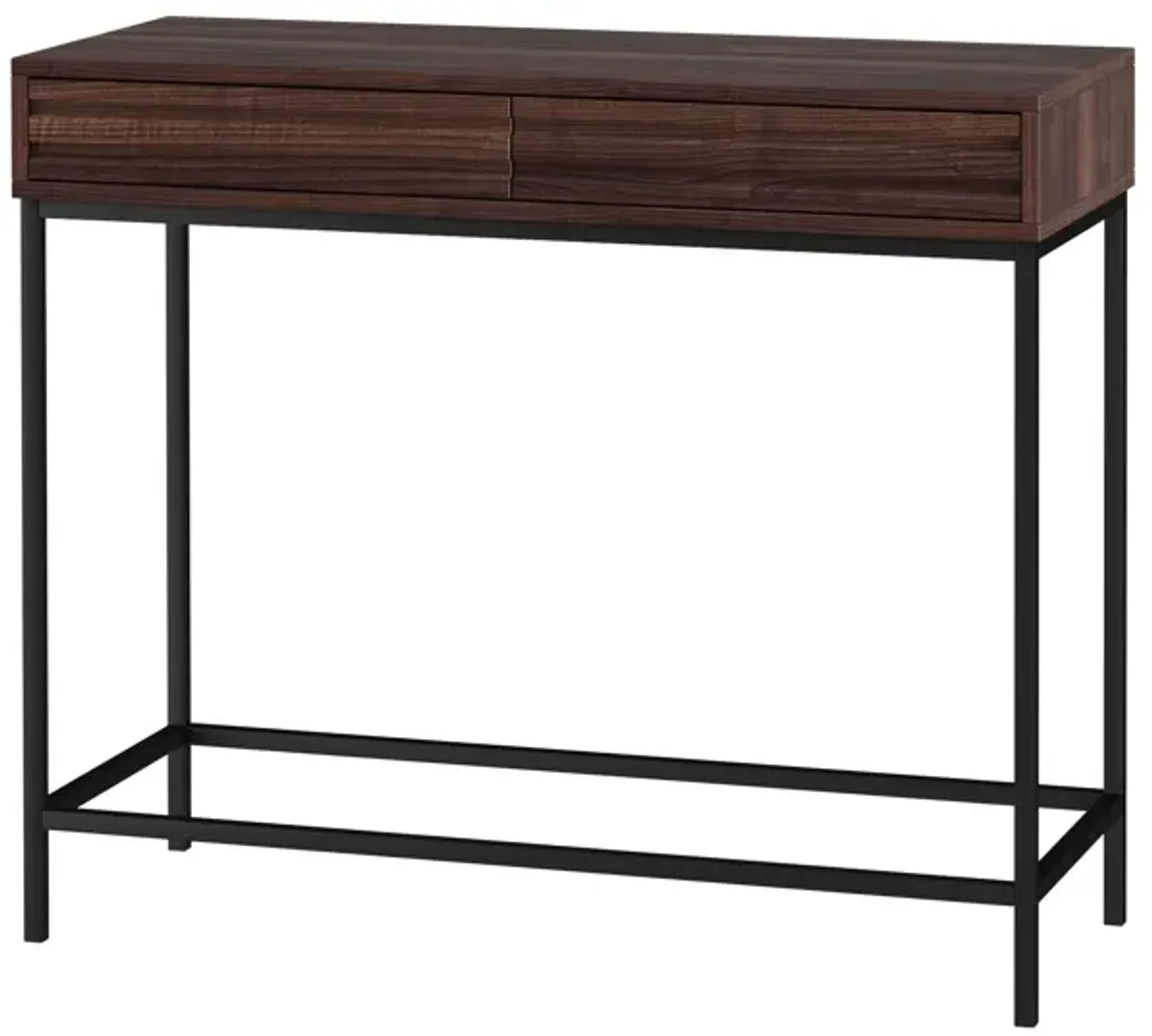 Jarrel 2 Drawer Console Table with Black Metal Legs