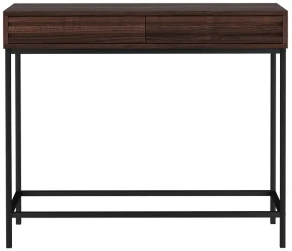 Jarrel 2 Drawer Console Table with Black Metal Legs