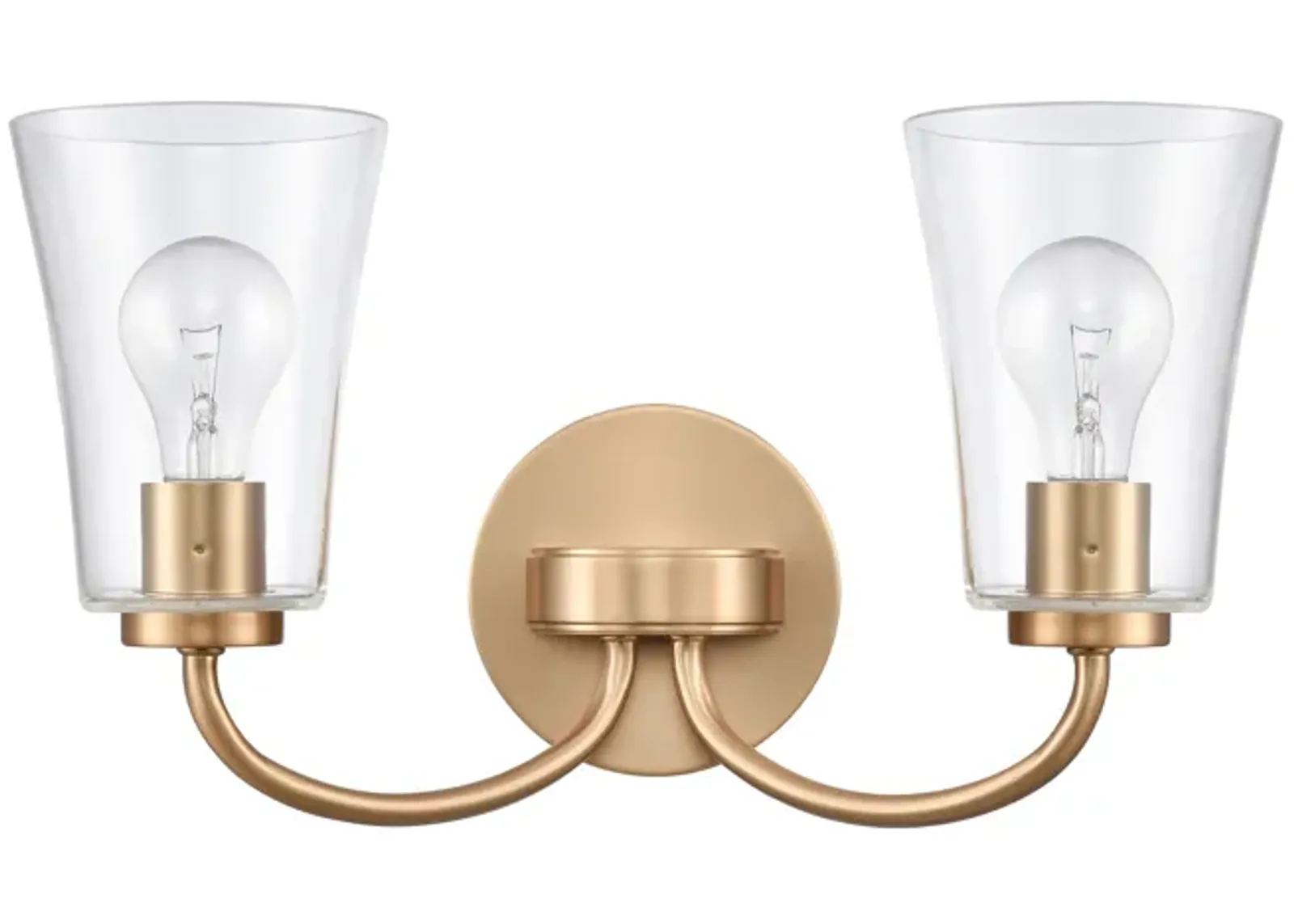 Emily 17'' Wide 2-Light Gold Vanity Light