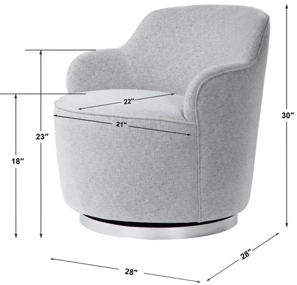 Hobart Casual Swivel Chair