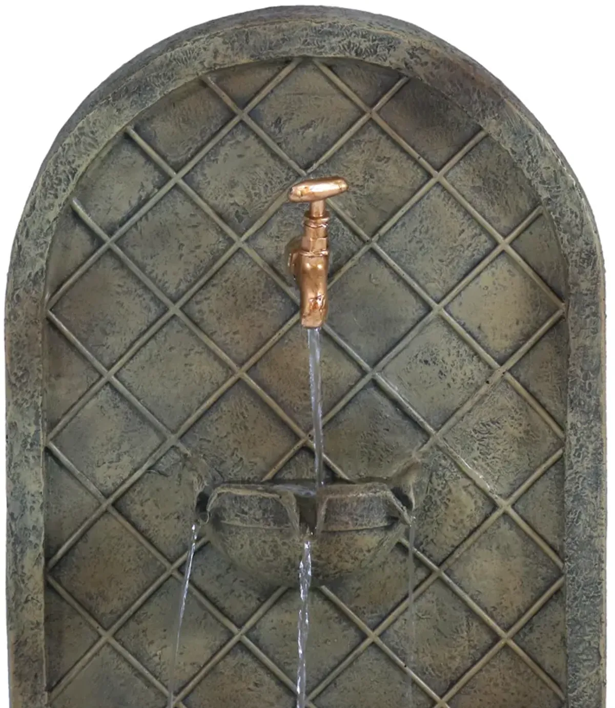 Sunnydaze Messina Polystone Outdoor Wall Fountain