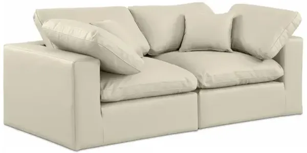 Meridian Furniture Comfy Cream Vegan Leather Modular Sofa