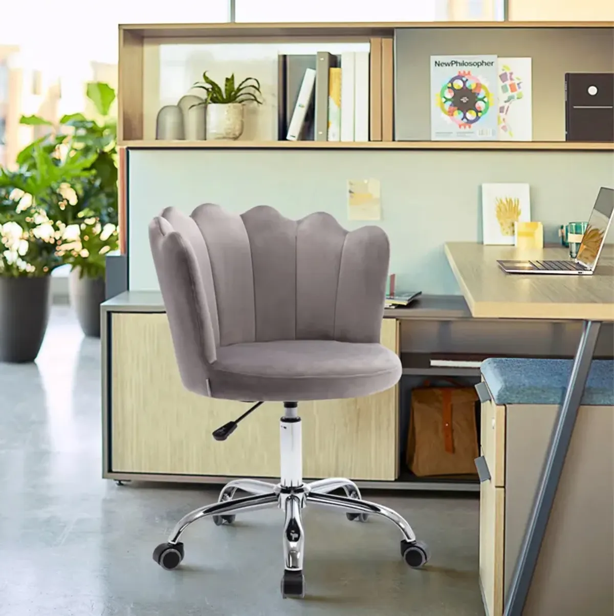 Swivel Shell Chair For Living Room/Bedroom, Modern Leisure Office Chair