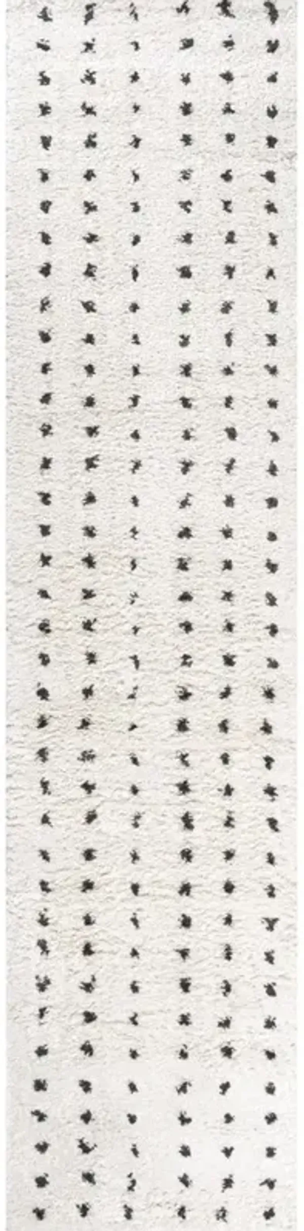 Pele Modern Geometric Dot Shag Area Rug