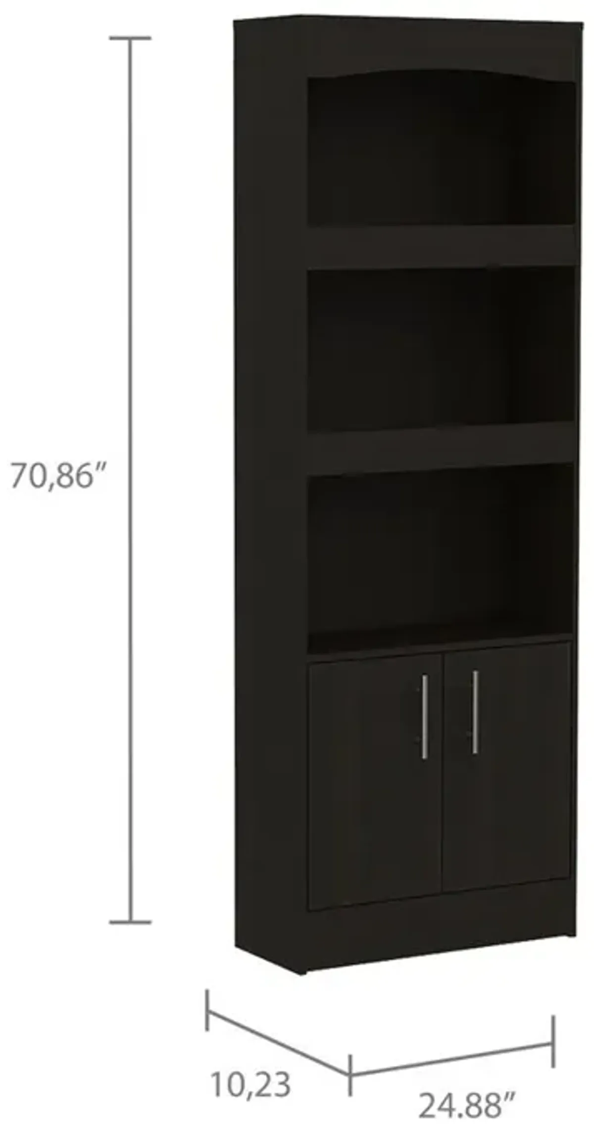 Dozza Bookcase Black Wengue