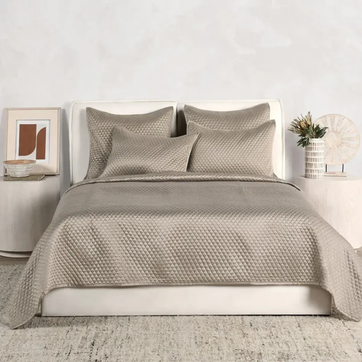 Diamond Pebble 4-Piece King Quilt Set