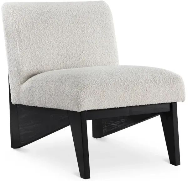 Meridian Furniture Chapman Cream Boucle Fabric Accent Chair
