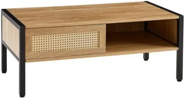 Coffee Table with Sliding Door Stylish Storage Solution for Living Room Organization