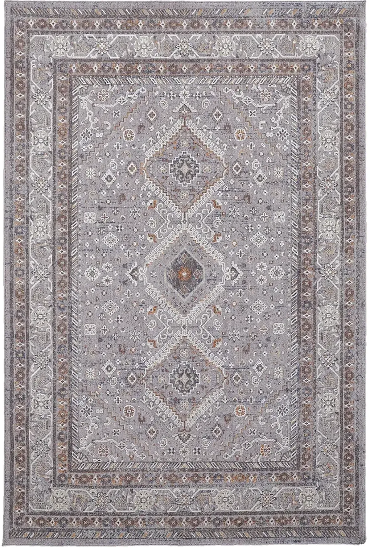 Francisco 39GBF Gray/Orange/Ivory 10' x 13' Rug