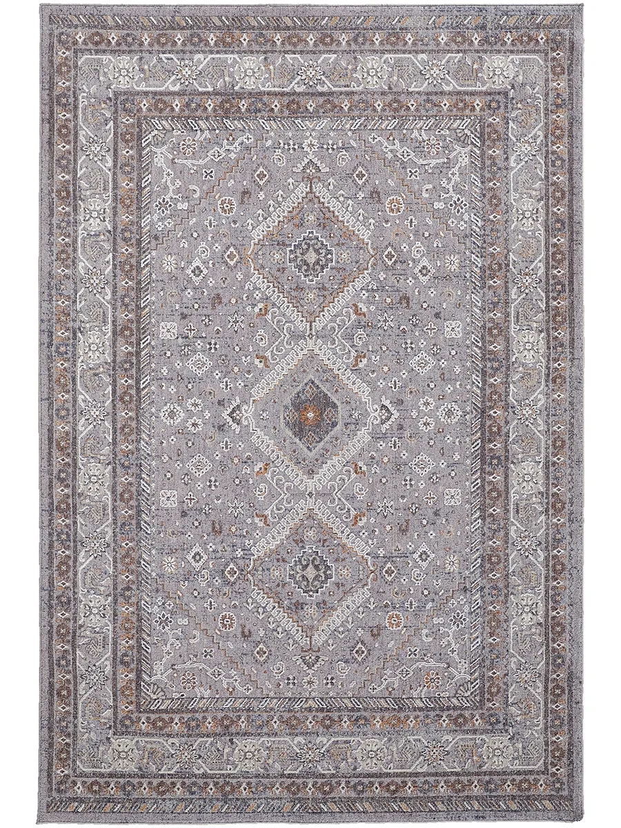 Francisco 39GBF Gray/Orange/Ivory 10' x 13' Rug