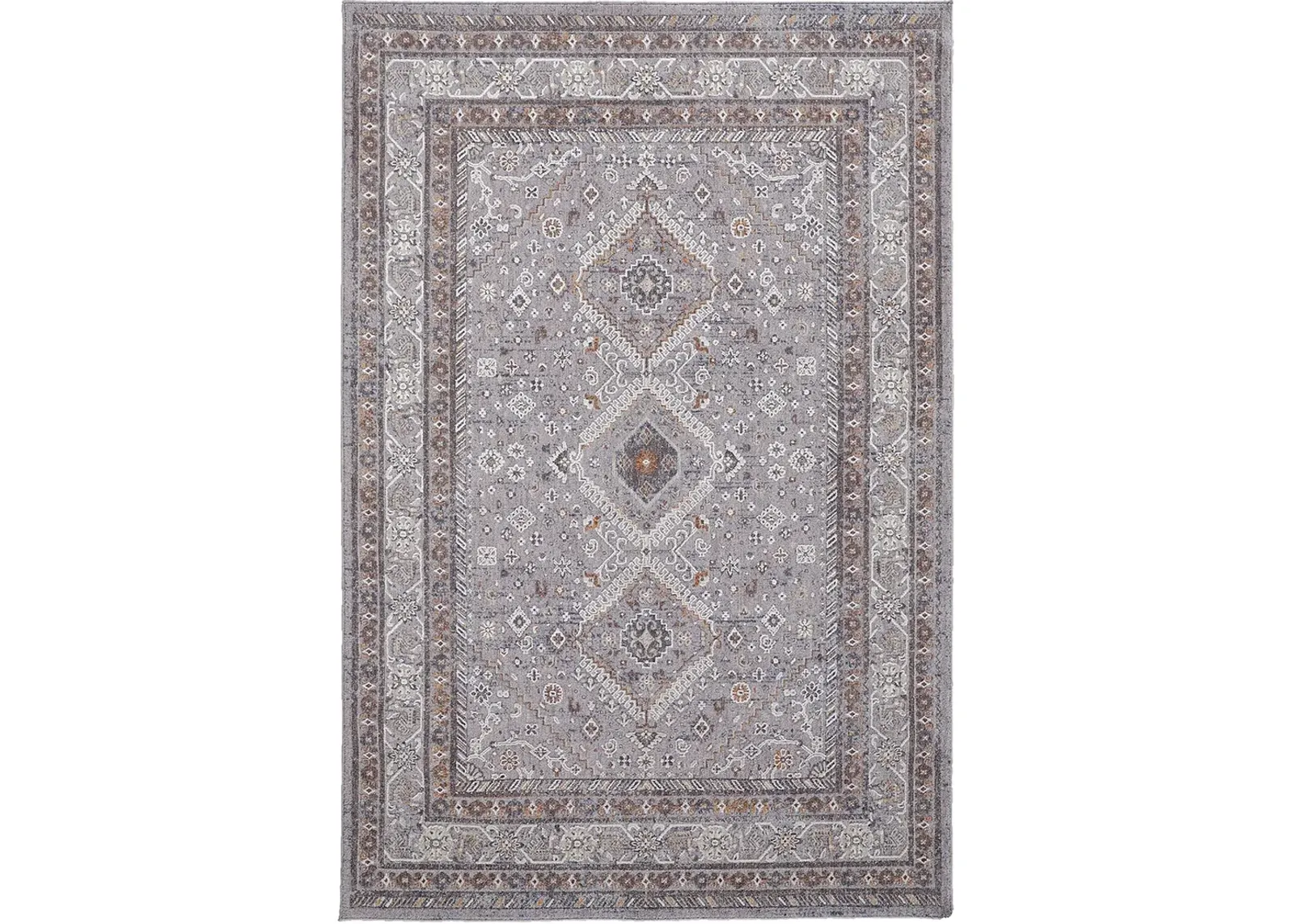 Francisco 39GBF Gray/Orange/Ivory 10' x 13' Rug