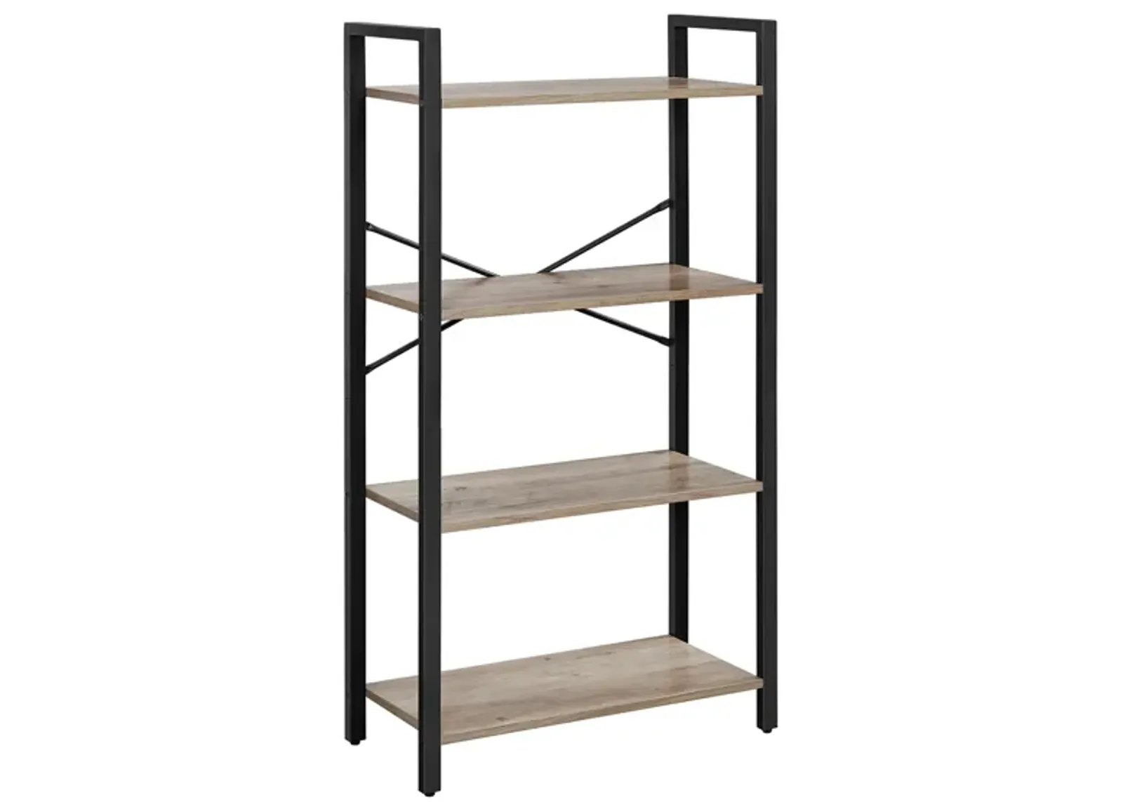 Elegant 4-Tier Bookshelf: Standing Unit for Stylish Living Room Storage