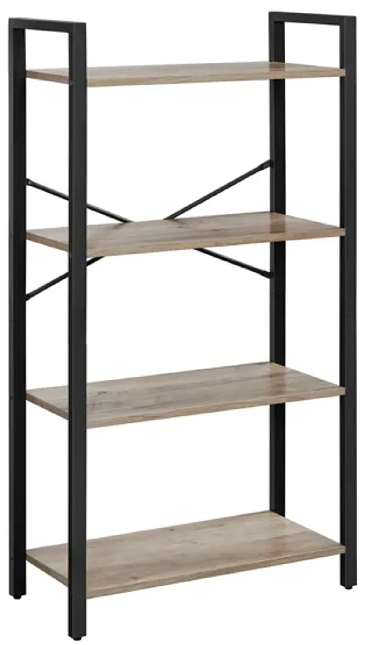 Elegant 4-Tier Bookshelf: Standing Unit for Stylish Living Room Storage