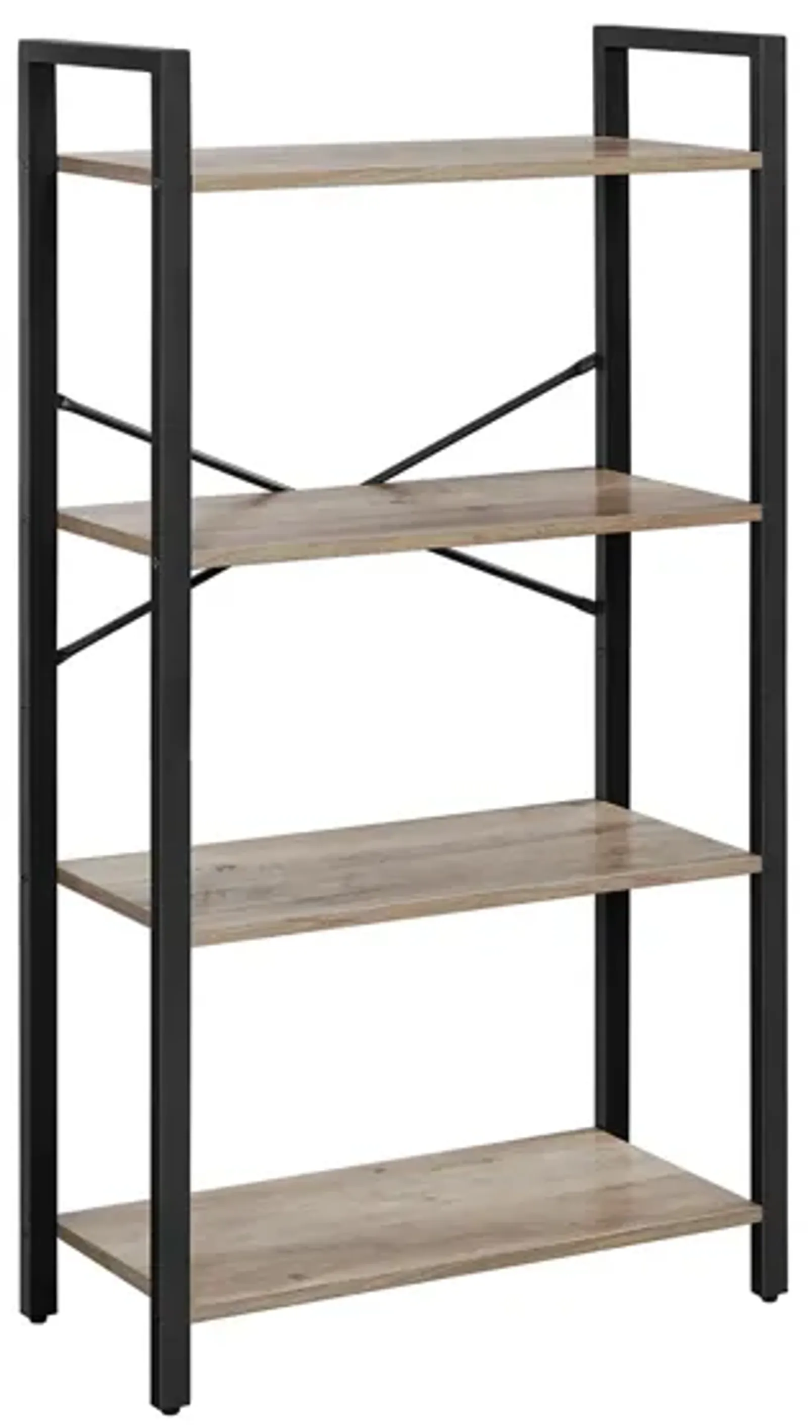 Elegant 4-Tier Bookshelf: Standing Unit for Stylish Living Room Storage