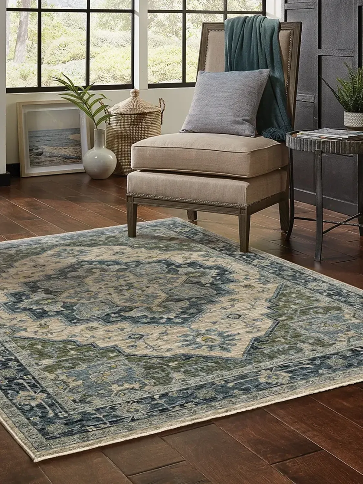 Aberdeen 9'10" x 12'10" Blue Rug