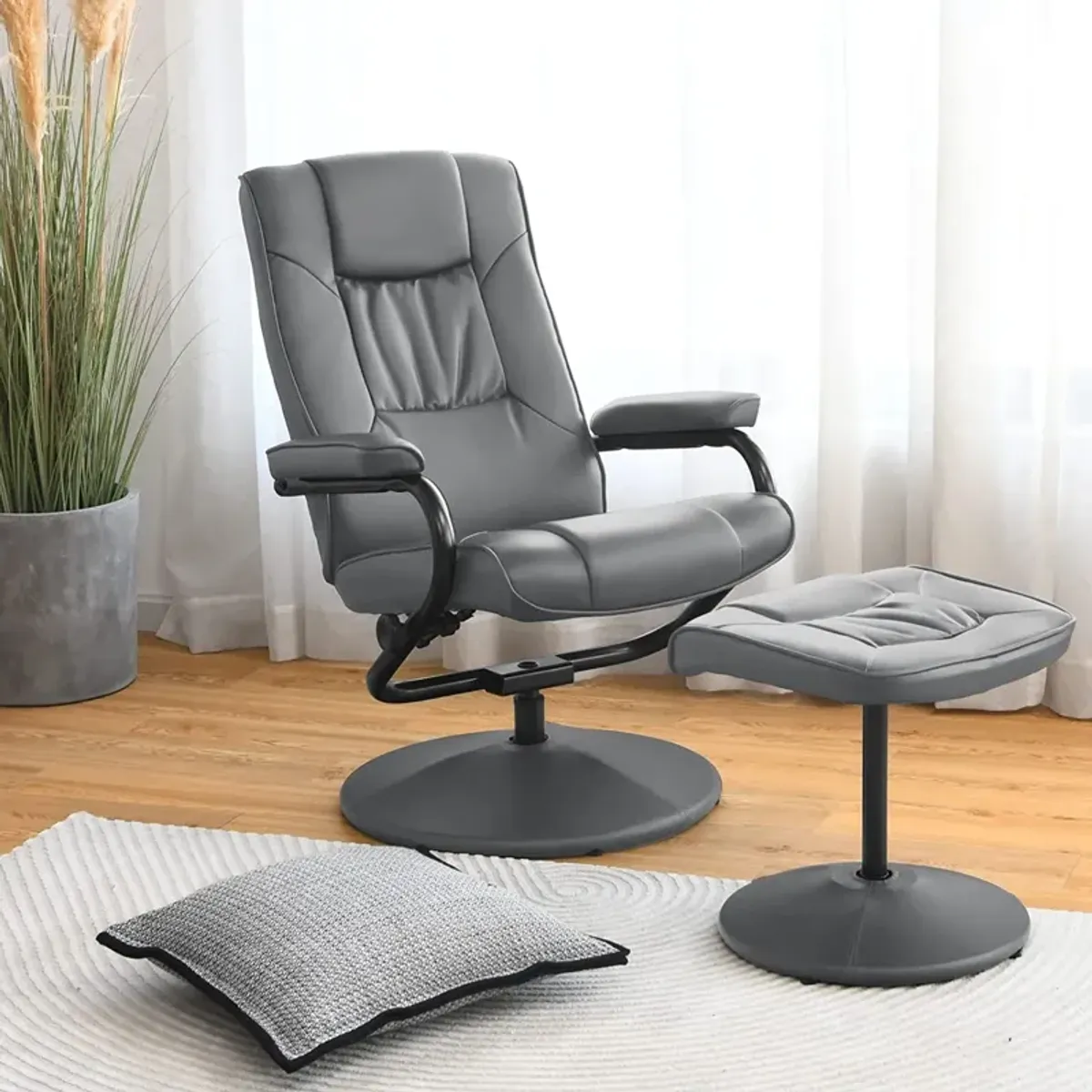 360° Swivel Recliner Chair with Ottoman