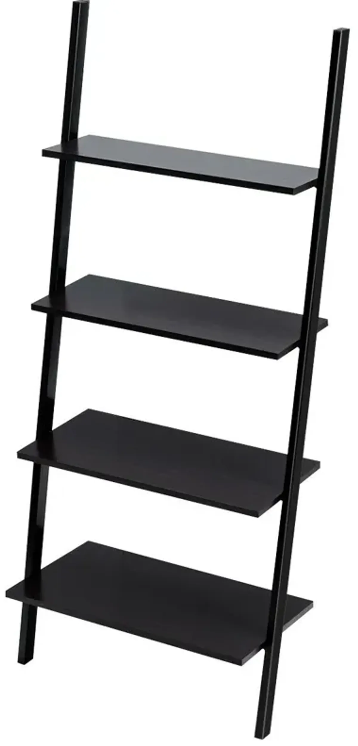 Industrial 4-Tier Ladder Shelf with Metal Frame for Living Room Office