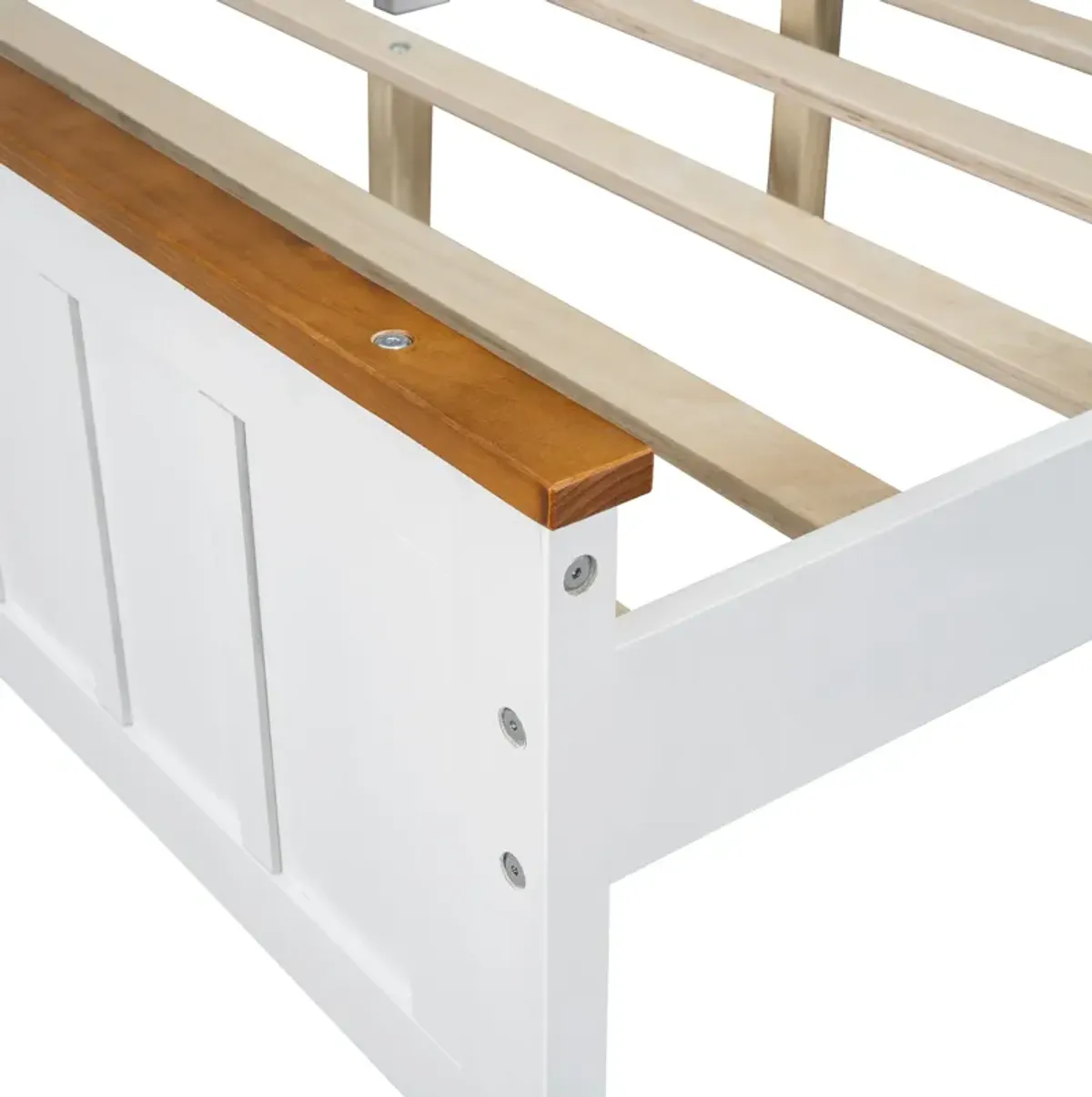 Merax Simple Style Platform Bed  with Wooden Slat Support