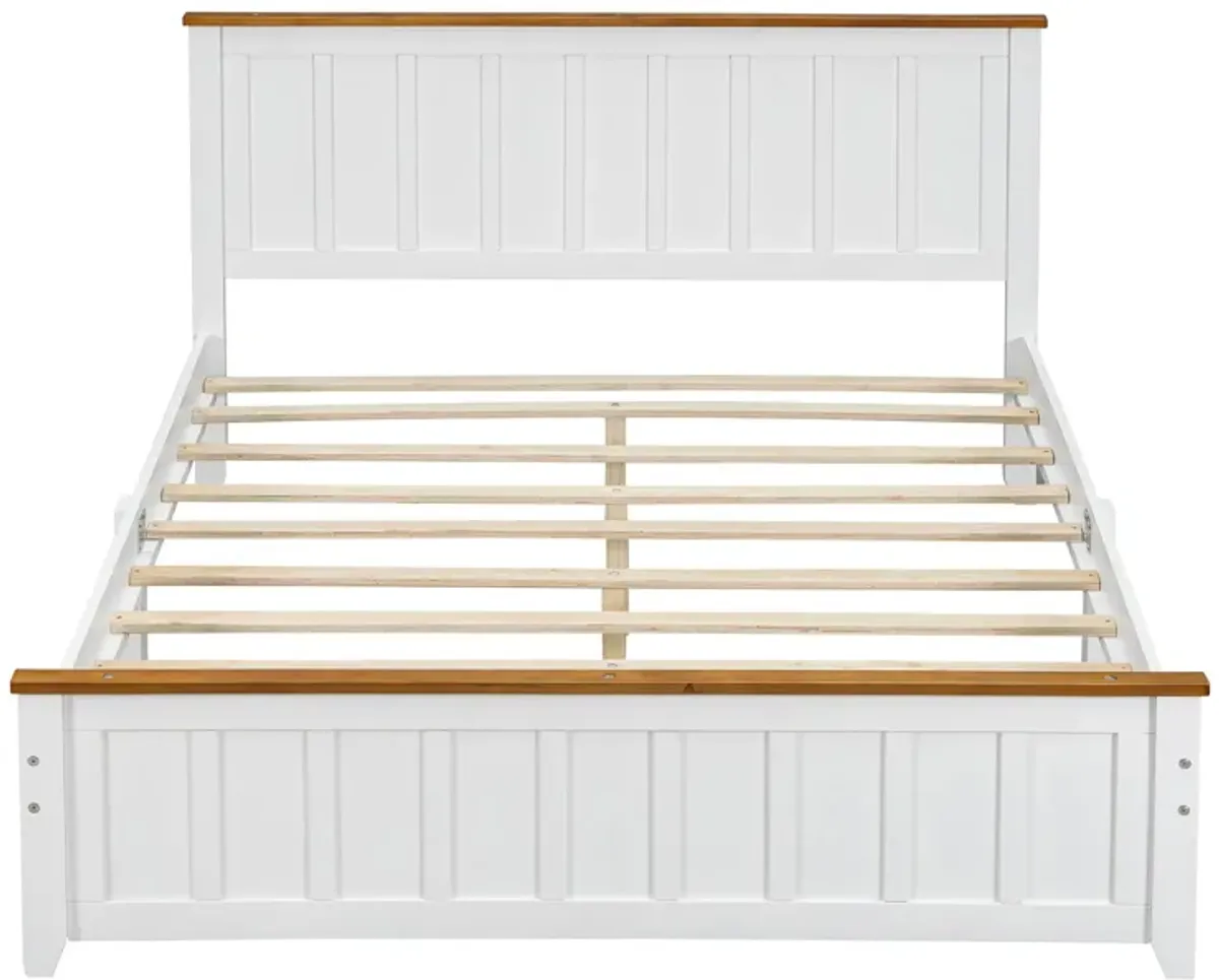 Merax Simple Style Platform Bed  with Wooden Slat Support