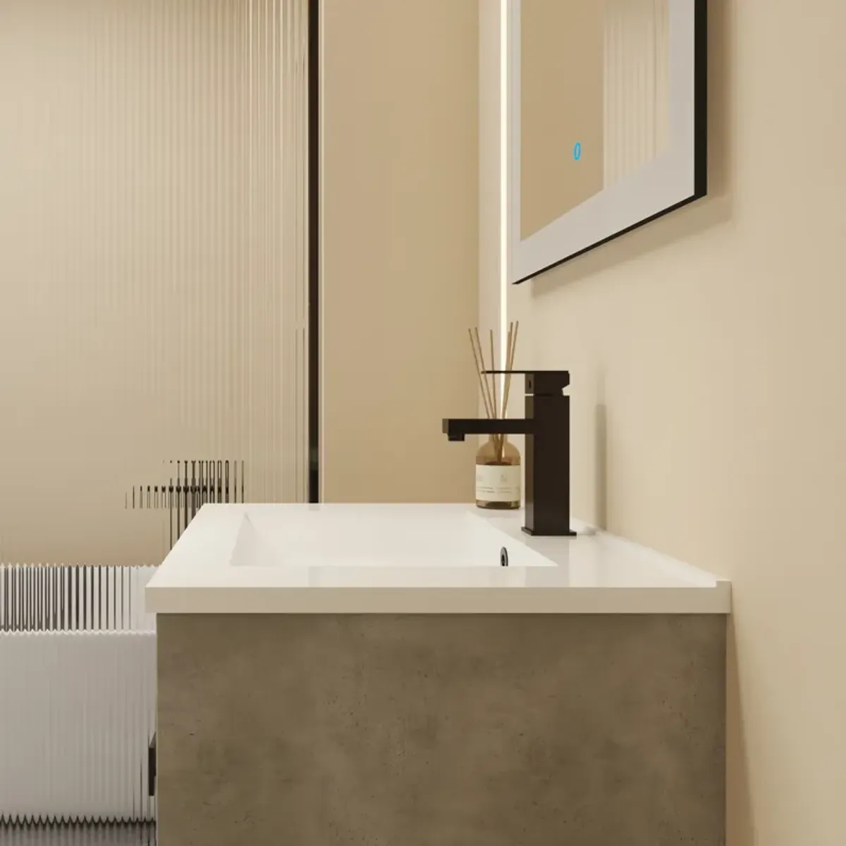 Streamdale 24" Bathroom Vanity, Freestanding or Floating Optional