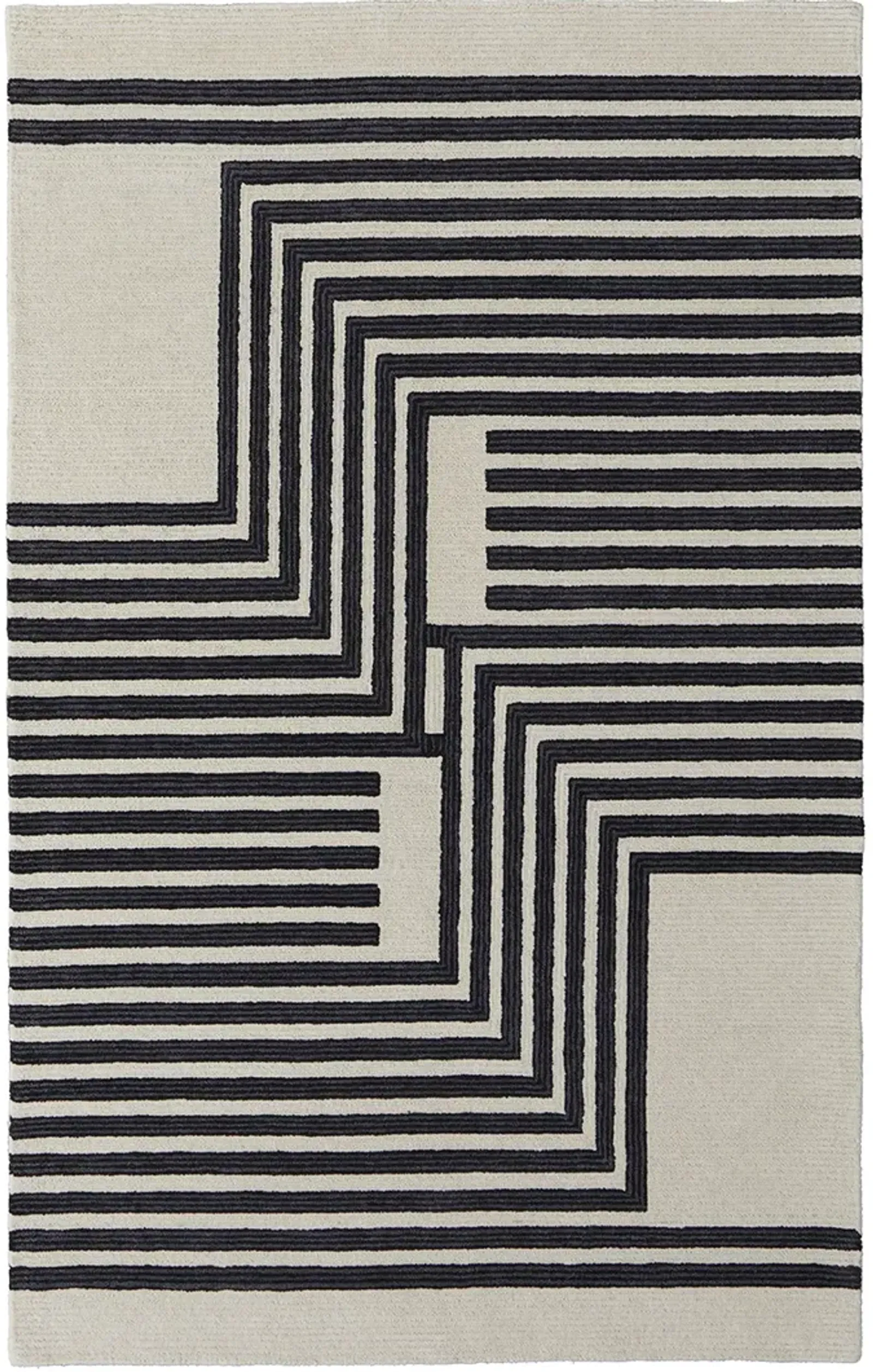 Maguire 8900F Gray/Ivory/Black 2' x 3' Rug