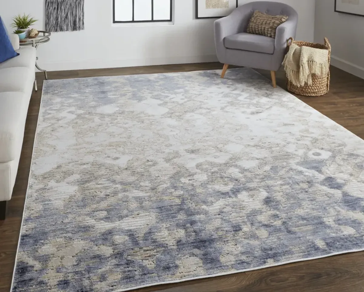 Laina 39G7F Tan/Ivory/Blue 3' x 12' Rug