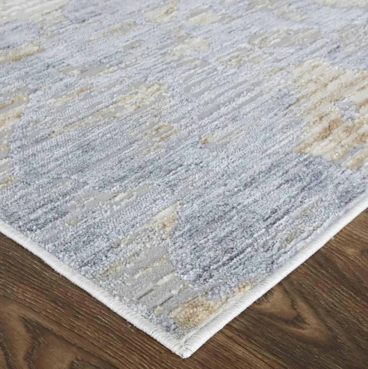 Laina 39G7F Tan/Ivory/Blue 3' x 12' Rug