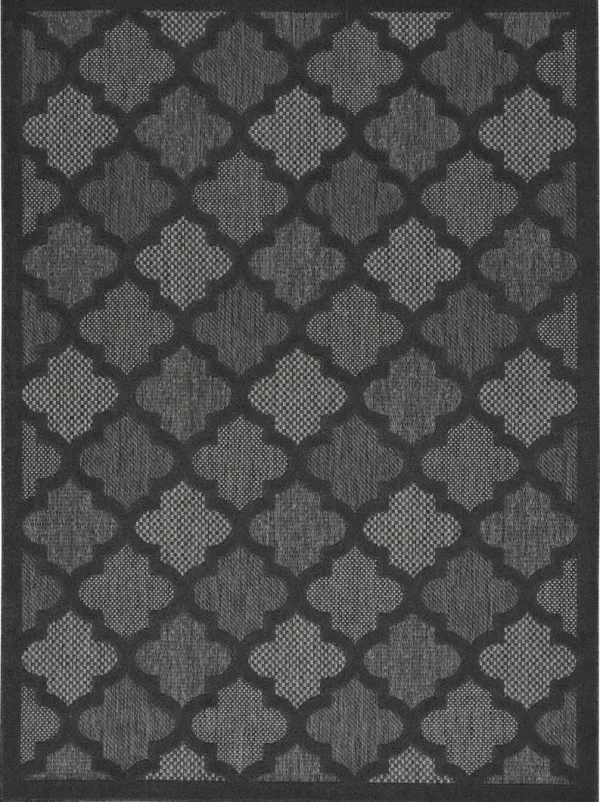 Easy Care NES01 Charcoal/Black 5' x 7' Rug