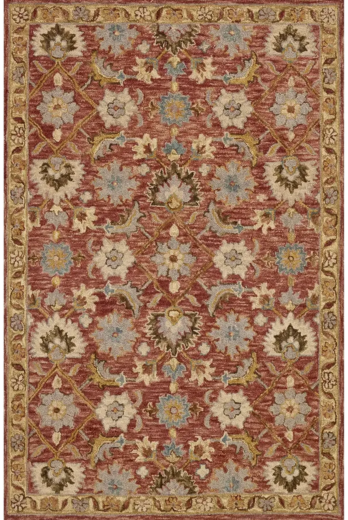 Victoria VK09 Terracotta/Gold 3'6" x 5'6" Rug