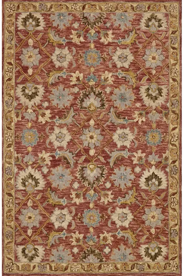 Victoria VK09 Terracotta/Gold 3'6" x 5'6" Rug