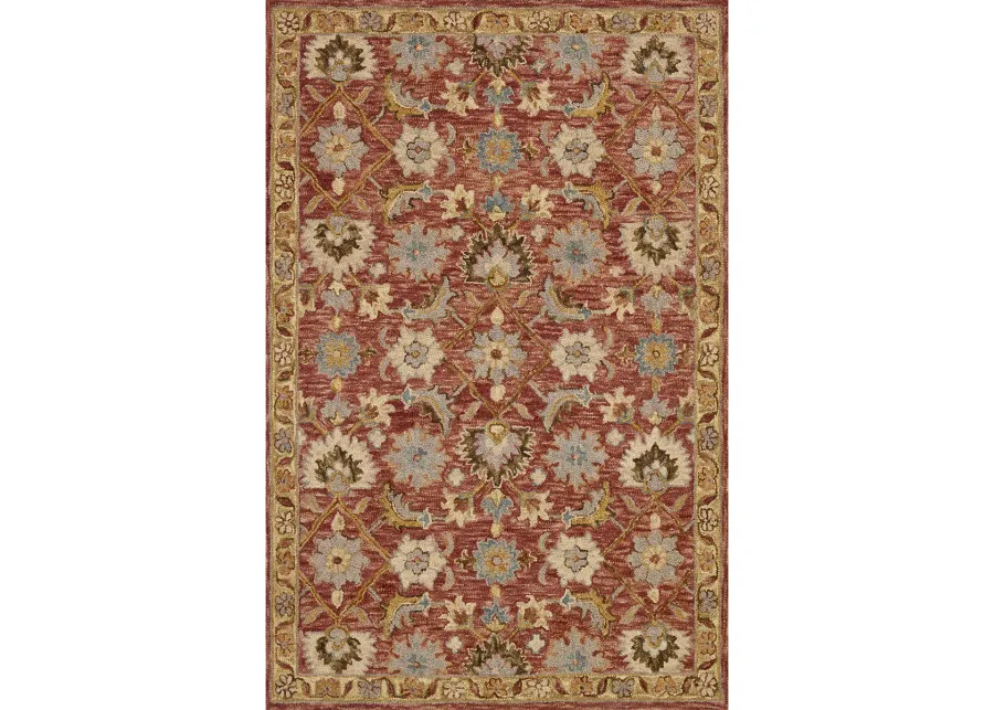 Victoria VK09 Terracotta/Gold 3'6" x 5'6" Rug