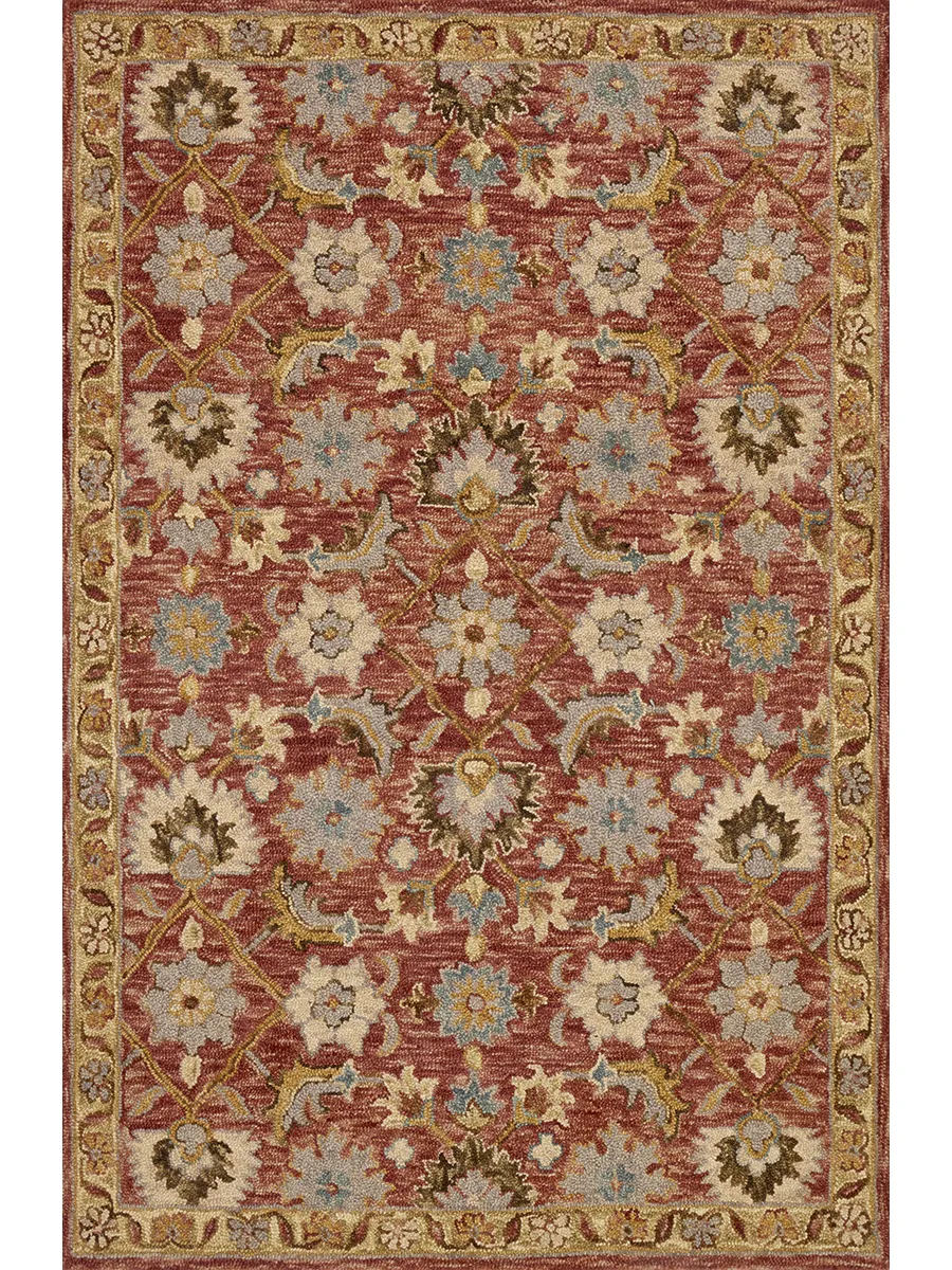 Victoria VK09 Terracotta/Gold 3'6" x 5'6" Rug