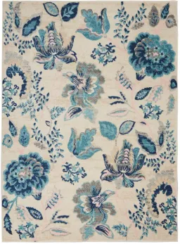 Ivory/Light Blue color