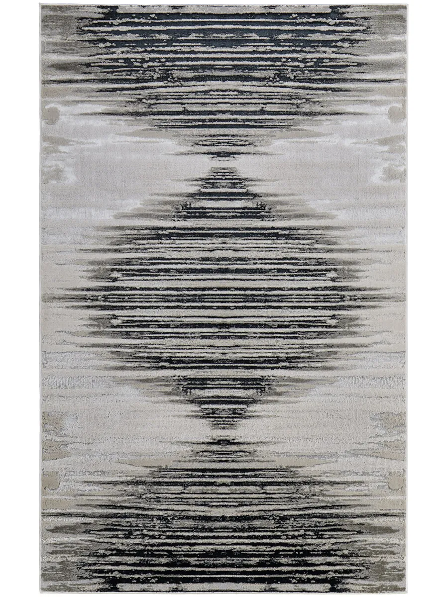 Micah 39LRF 12' x 18' Black/Silver/Taupe Rug